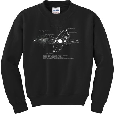 Solar Systems Diagram Astronomy Lover Astronomer Space Kids Sweatshirt