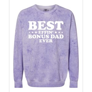 Stepdad Step Dad Best Effin Bonus Dad Ever Fathers Day Cute Gift Colorblast Crewneck Sweatshirt