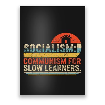 Socialist Socialism Definition Vintage Libertarian Capitalis Poster