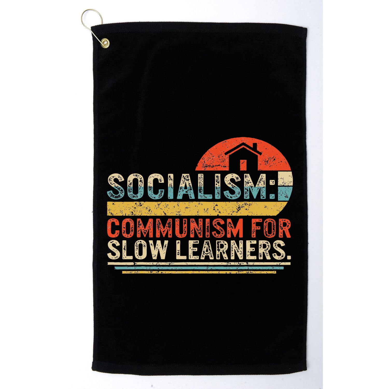 Socialist Socialism Definition Vintage Libertarian Capitalis Golf Towel