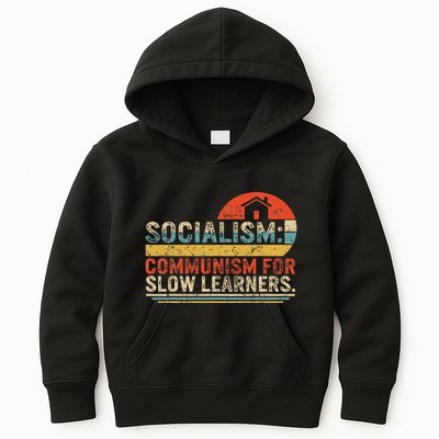 Socialist Socialism Definition Vintage Libertarian Capitalis Kids Hoodie