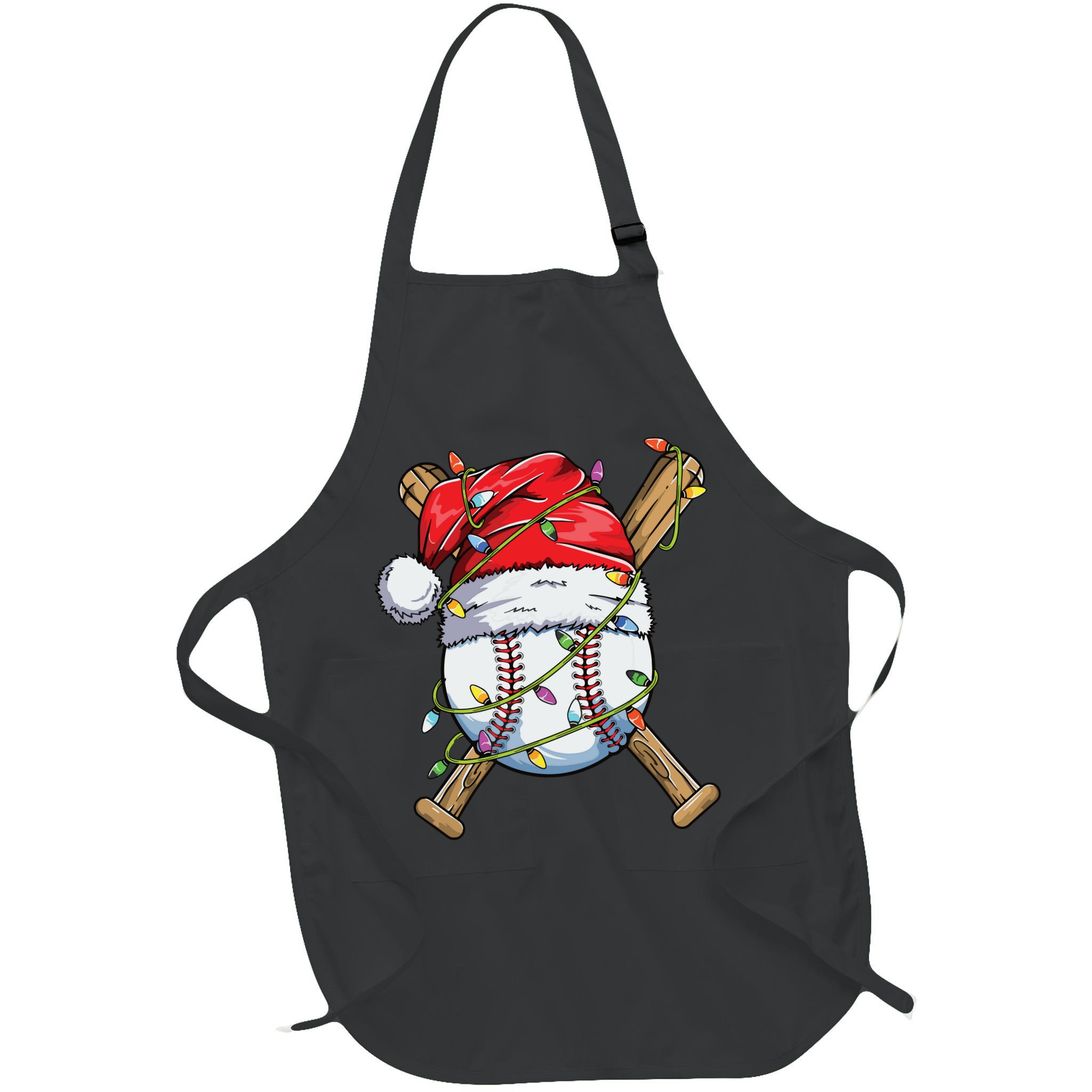 Santa Sports Design For Boy Christmas Baseball Player Apron