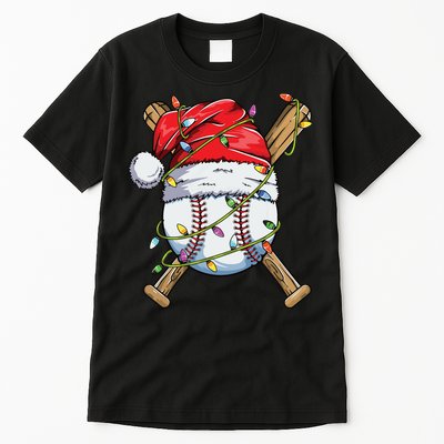 Santa Sports Design For Boy Christmas Baseball Player Tall T-Shirt