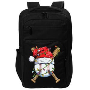 Santa Sports Design For Boy Christmas Baseball Player Impact Tech Backpack