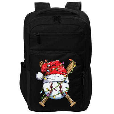 Santa Sports Design For Boy Christmas Baseball Player Impact Tech Backpack