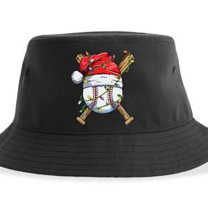 Santa Sports Design For Boy Christmas Baseball Player Sustainable Bucket Hat