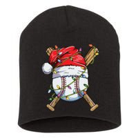 Santa Sports Design For Boy Christmas Baseball Player Short Acrylic Beanie