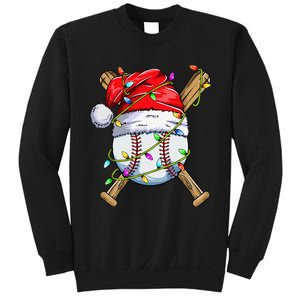 Santa Sports Design For Christmas Baseball Player Sweatshirt