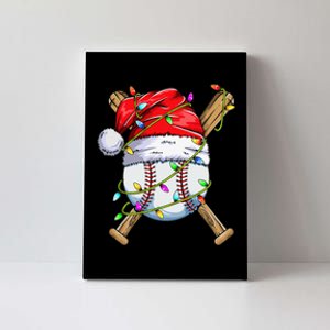 Santa Sports Design For Christmas Baseball Player Canvas