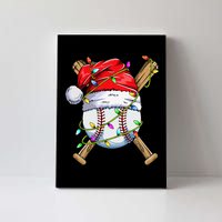 Santa Sports Design For Christmas Baseball Player Canvas