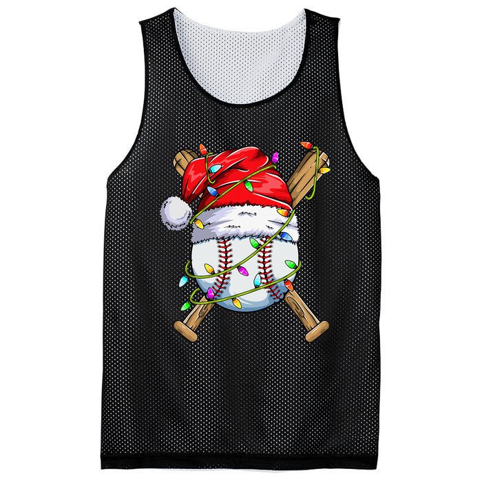 Santa Sports Design For Christmas Baseball Player Mesh Reversible Basketball Jersey Tank