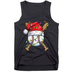 Santa Sports Design For Christmas Baseball Player Tank Top