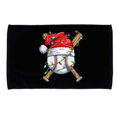 Santa Sports Design For Christmas Baseball Player Microfiber Hand Towel