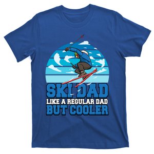 Skiing Ski Dad Like A Regular Dad But Cooler Father Winter Gift T-Shirt