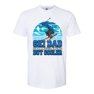 Skiing Ski Dad Like A Regular Dad But Cooler Father Winter Gift Softstyle CVC T-Shirt