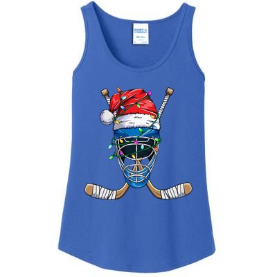 Santa Sports Design Christmas Hockey Player Gift Ladies Essential Tank