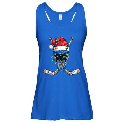 Santa Sports Design Christmas Hockey Player Gift Ladies Essential Flowy Tank