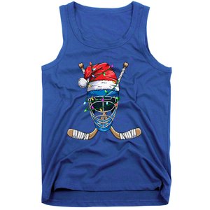 Santa Sports Design Christmas Hockey Player Gift Tank Top