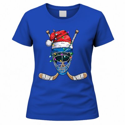 Santa Sports Design Christmas Hockey Player Gift Women's T-Shirt