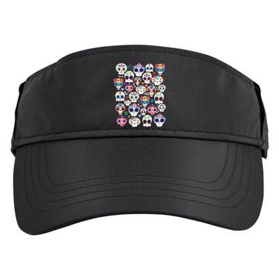 Sugar Skull Dia De Los Muertos Funny Day Of The Dead Kids Adult Drive Performance Visor