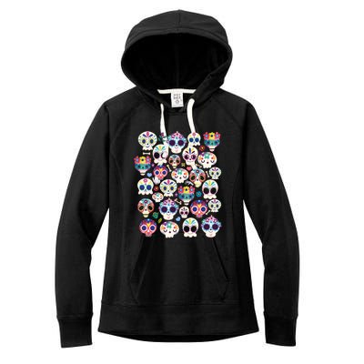 Sugar Skull Dia De Los Muertos Funny Day Of The Dead Kids Women's Fleece Hoodie