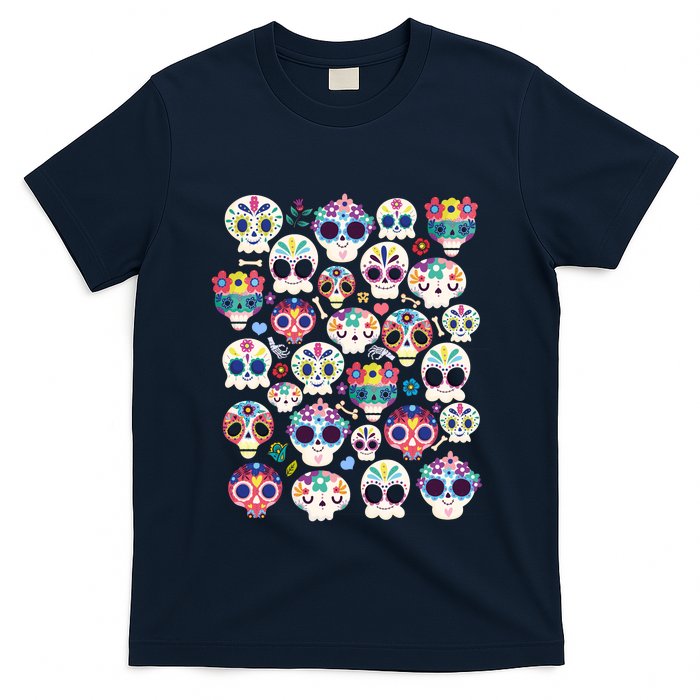 Sugar Skull Dia De Los Muertos Funny Day Of The Dead Kids T-Shirt