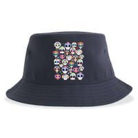 Sugar Skull Dia De Los Muertos Funny Day Of The Dead Kids Sustainable Bucket Hat