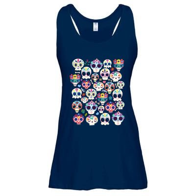 Sugar Skull Dia De Los Muertos Funny Day Of The Dead Kids Ladies Essential Flowy Tank