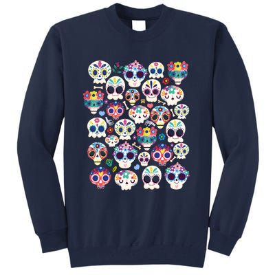 Sugar Skull Dia De Los Muertos Funny Day Of The Dead Kids Tall Sweatshirt