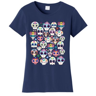 Sugar Skull Dia De Los Muertos Funny Day Of The Dead Kids Women's T-Shirt