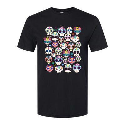 Sugar Skull Dia De Los Muertos Funny Day Of The Dead Kids Softstyle CVC T-Shirt