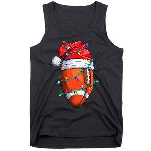 Santa Sports Design For Christmas Football Player Tank Top