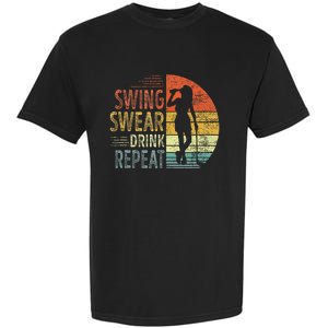 Swing Swear Drink Repeat Love Golf Golfer Women Girl Garment-Dyed Heavyweight T-Shirt