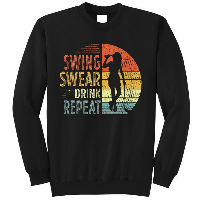 Swing Swear Drink Repeat Love Golf Golfer Women Girl Sweatshirt