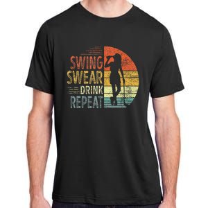 Swing Swear Drink Repeat Love Golf Golfer Women Girl Adult ChromaSoft Performance T-Shirt