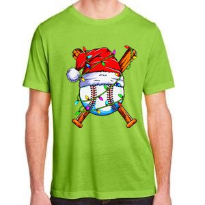 Santa Sports Design For Christmas Baseball Player Adult ChromaSoft Performance T-Shirt