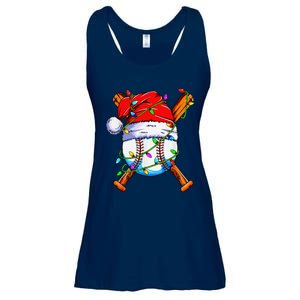 Santa Sports Design For Christmas Baseball Player Ladies Essential Flowy Tank