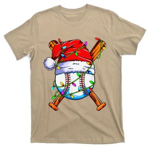 Santa Sports Design For Christmas Baseball Player T-Shirt