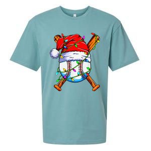 Santa Sports Design For Christmas Baseball Player Sueded Cloud Jersey T-Shirt