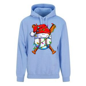 Santa Sports Design For Christmas Baseball Player Unisex Surf Hoodie