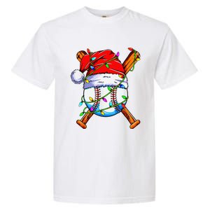 Santa Sports Design For Christmas Baseball Player Garment-Dyed Heavyweight T-Shirt