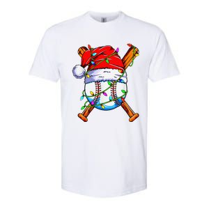 Santa Sports Design For Christmas Baseball Player Softstyle CVC T-Shirt