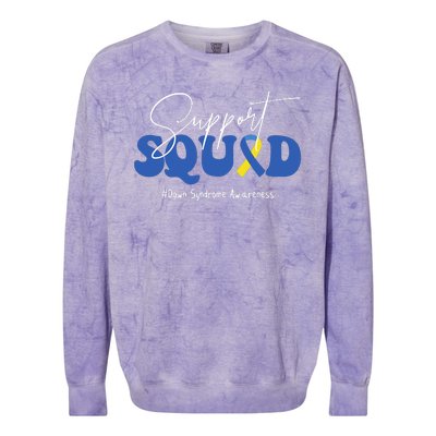 Support Squad Down Syndrome Awareness Month Colorblast Crewneck Sweatshirt