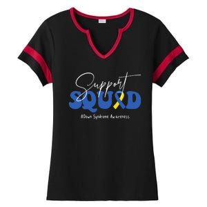 Support Squad Down Syndrome Awareness Month Ladies Halftime Notch Neck Tee