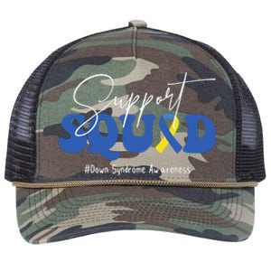 Support Squad Down Syndrome Awareness Month Retro Rope Trucker Hat Cap