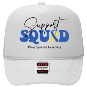 Support Squad Down Syndrome Awareness Month High Crown Mesh Back Trucker Hat