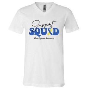 Support Squad Down Syndrome Awareness Month V-Neck T-Shirt