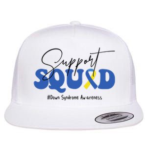 Support Squad Down Syndrome Awareness Month Flat Bill Trucker Hat