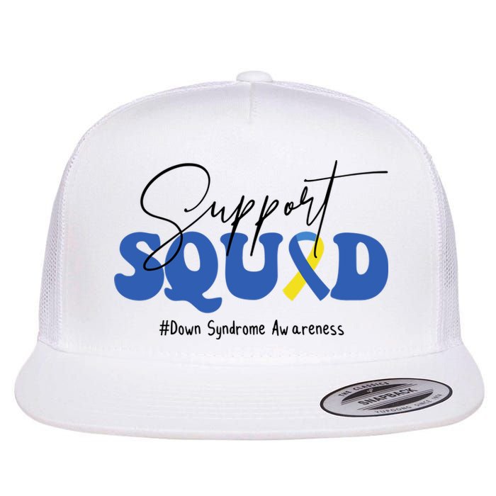 Support Squad Down Syndrome Awareness Month Flat Bill Trucker Hat