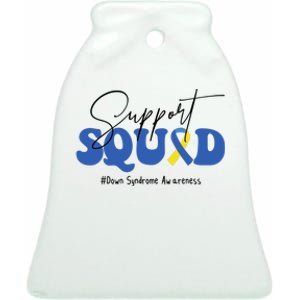 Support Squad Down Syndrome Awareness Month Ceramic Bell Ornament